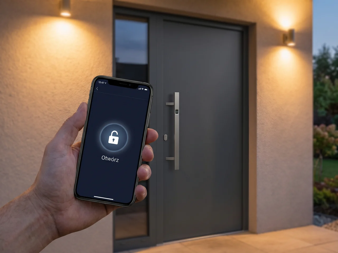 Smart Home — BUDVAR-Tür per Smartphone und Fingerabdruck öffnen