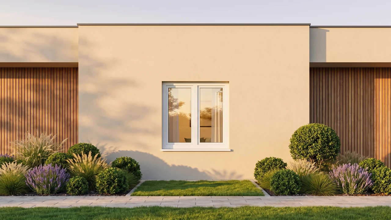 Haus mit BUDVAR Schüco LivIng 82-Fenstern — Außenansicht