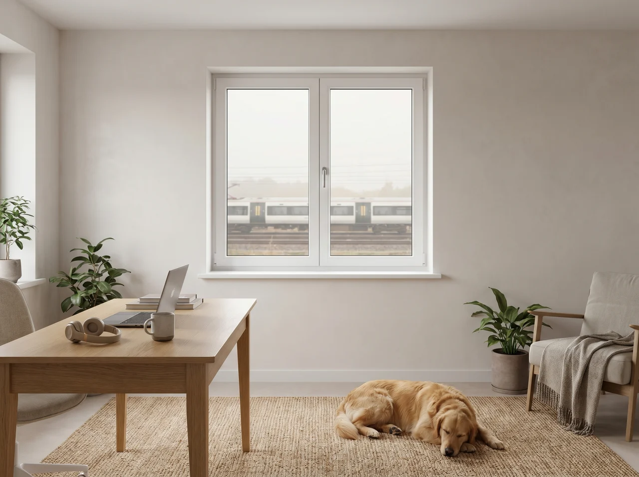 Stille im Homeoffice am BUDVAR-Fenster trotz belebter Straße