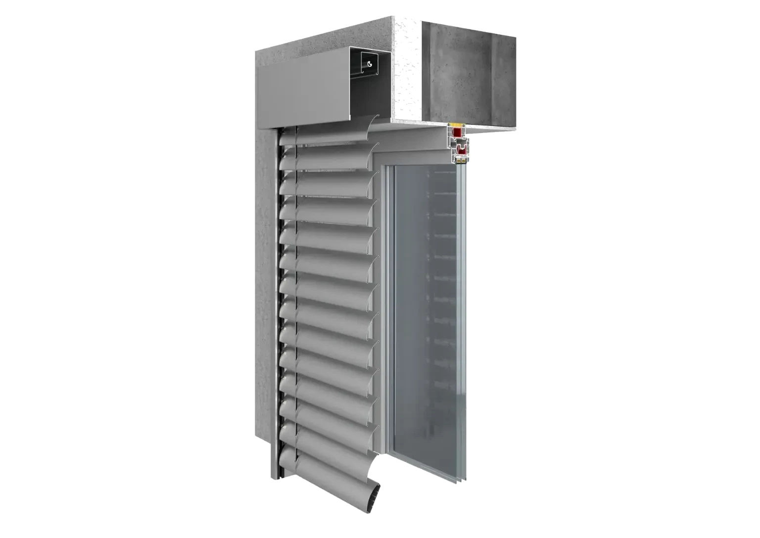 Selbsttragende Jalousie SmartBOX