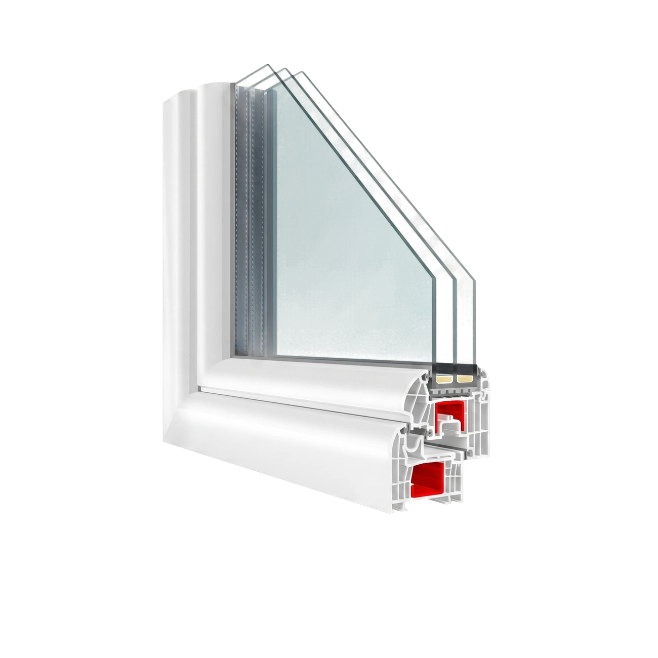 Eckschnitt T-Classic Plus – 3-fach-Verglasung
