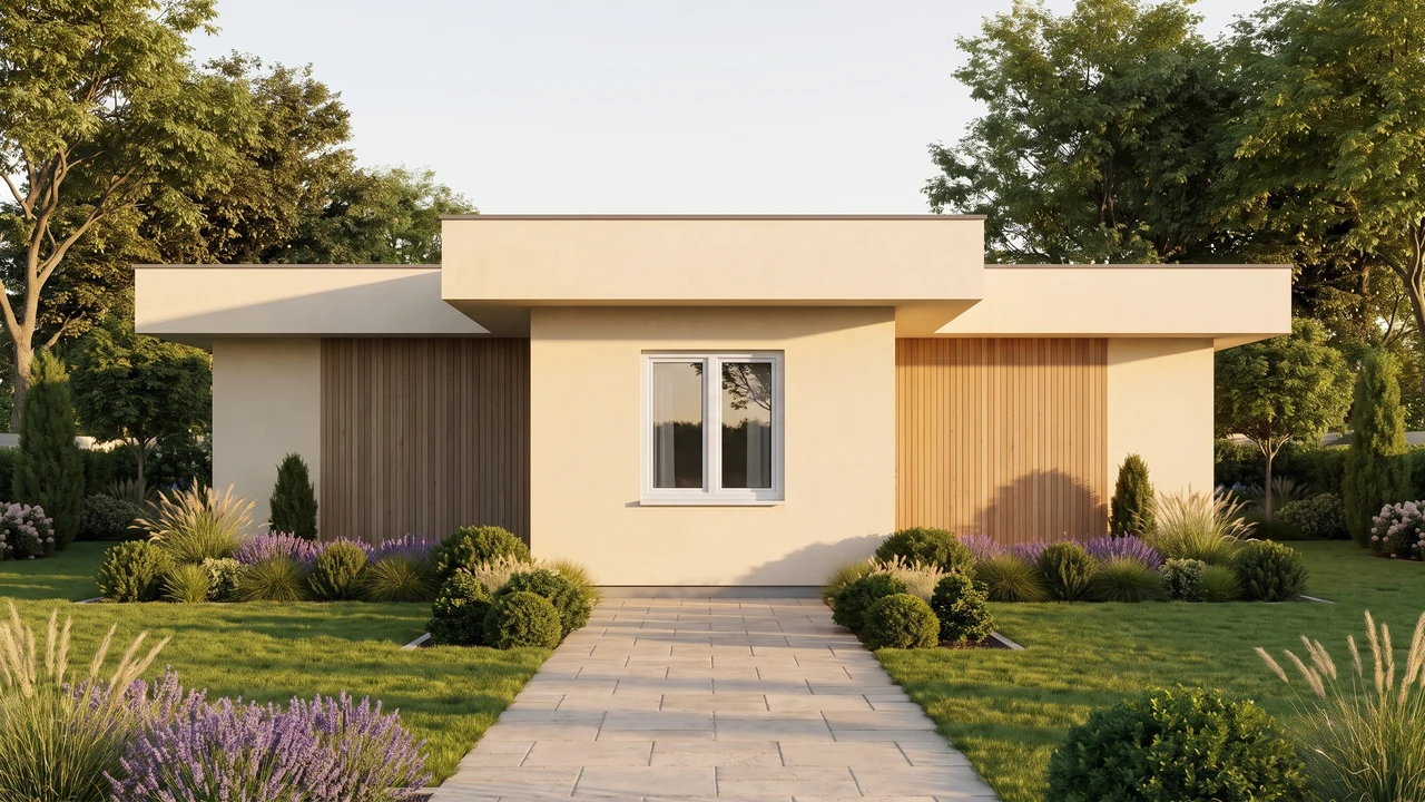 Haus mit BUDVAR T-Classic Plus-Fenstern — Außenansicht