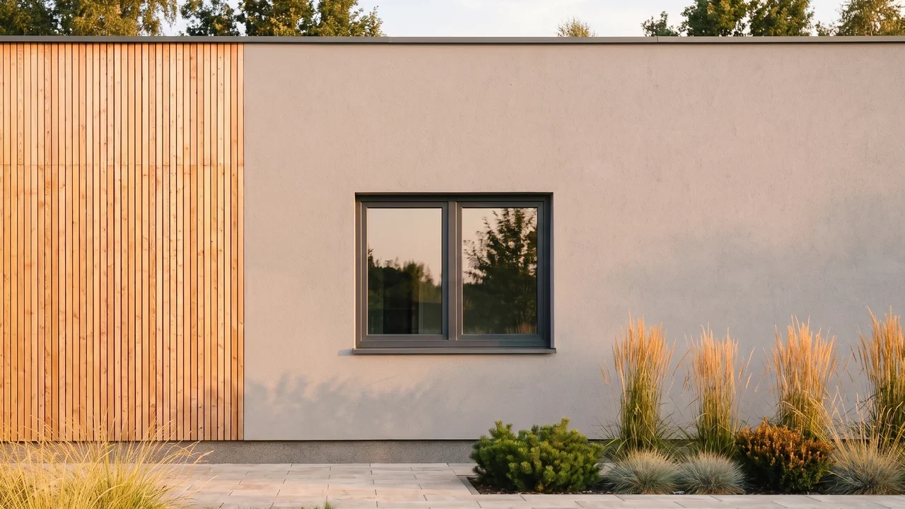 Haus mit BUDVAR T-Comfort Mono-Fenstern, Außenansicht